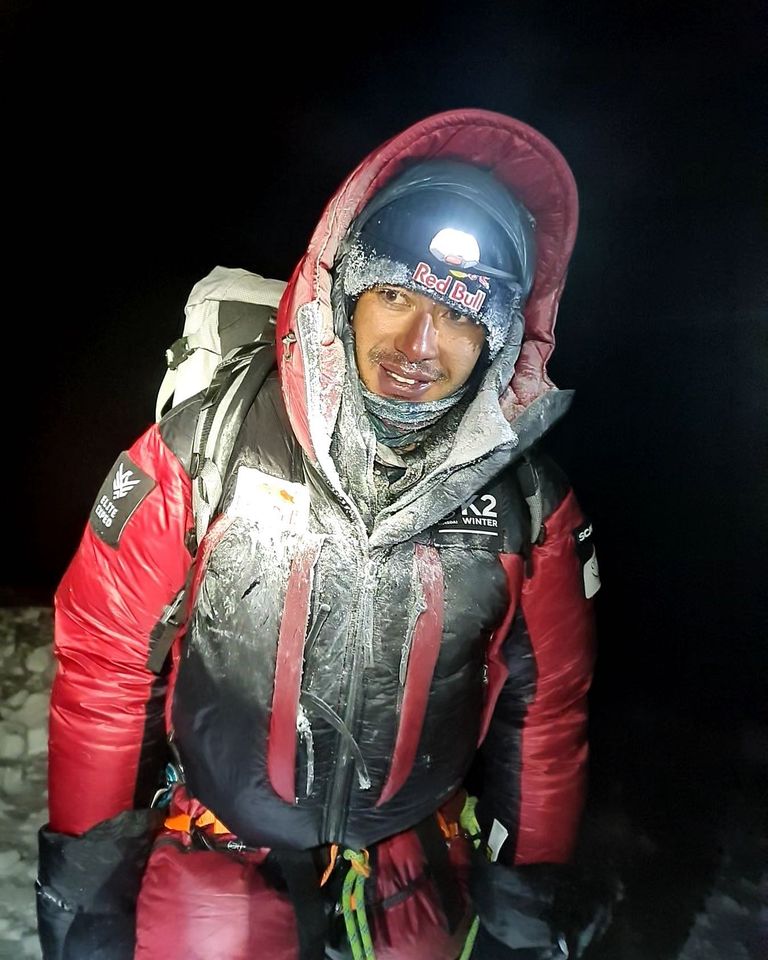 Nirmal Purja updates his feat on Facebook: K2 in winters but No Oxygen!!