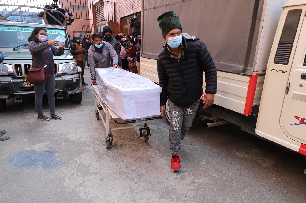 Bodies of 17 Nepalis brought back to Nepal from Malaysia