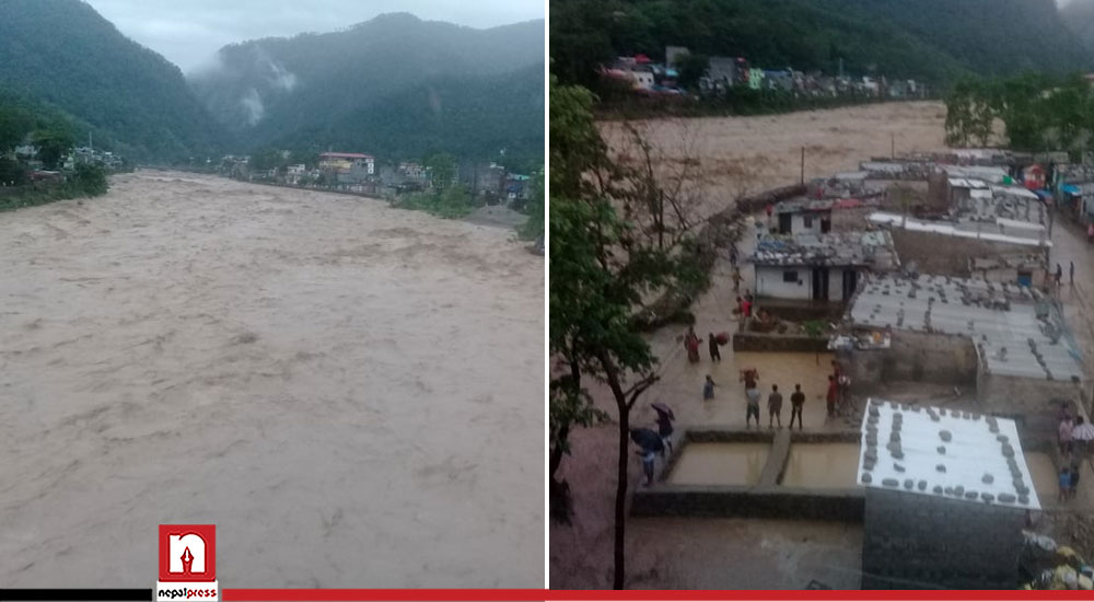 Floods block roads leading to six district headquarters of Lumbini, landslides in various places