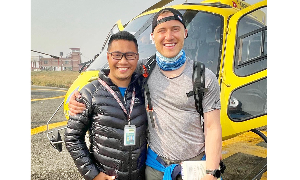 American singer Mike Posner climbs Mt. Everest on a charity ascent