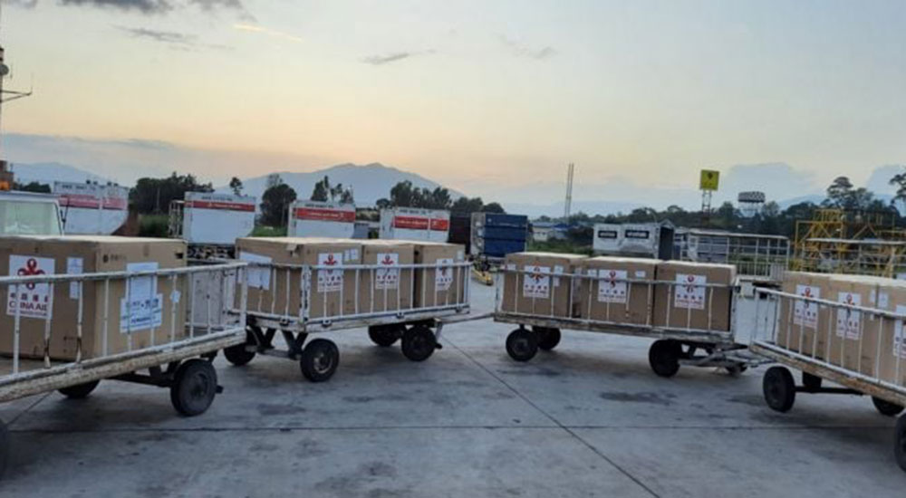 800,000 doses of Vero Cell arrive to Kathmandu from China