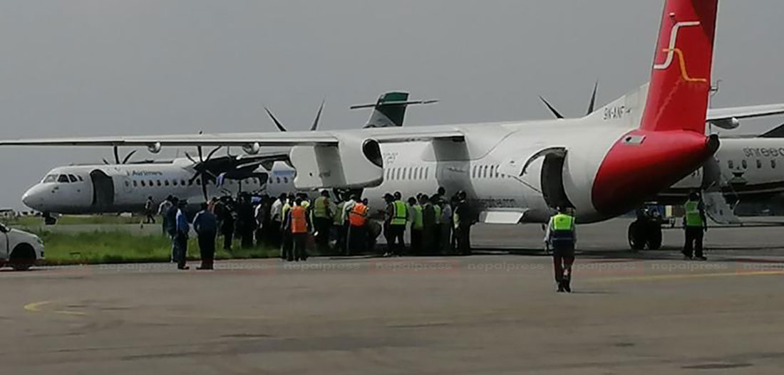 Shree Airlines aircraft skids off runway in TIA, no injuries (With video)