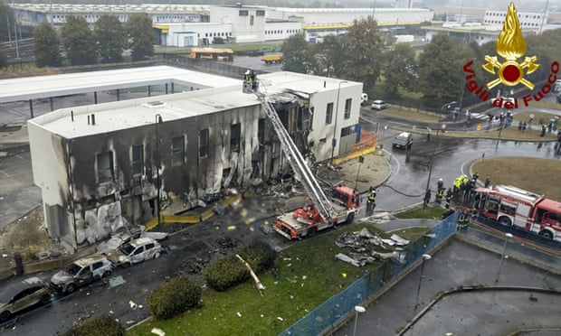 Eight killed after plane crashes into Milan office building