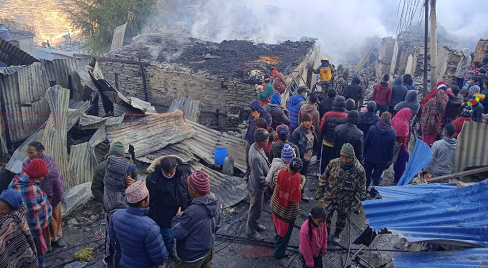 21 houses gutted in Mugu fire
