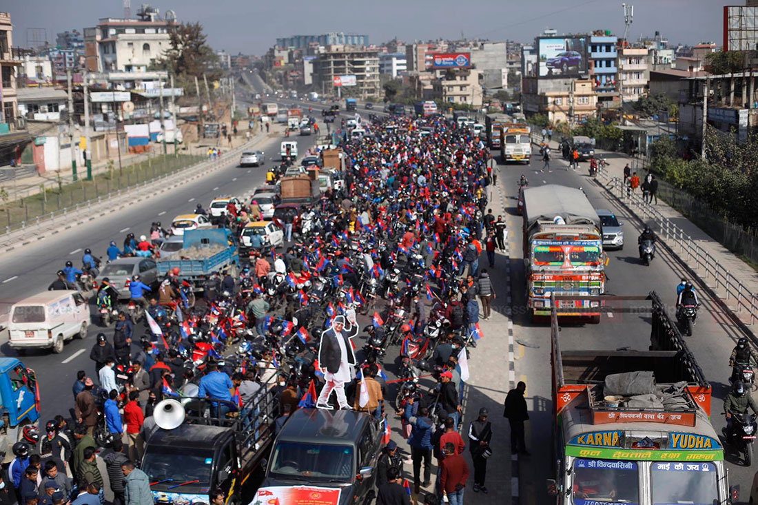 Yuwa Sangh organises motorcycle rally to promote UML’s 10th general convention (With photos)