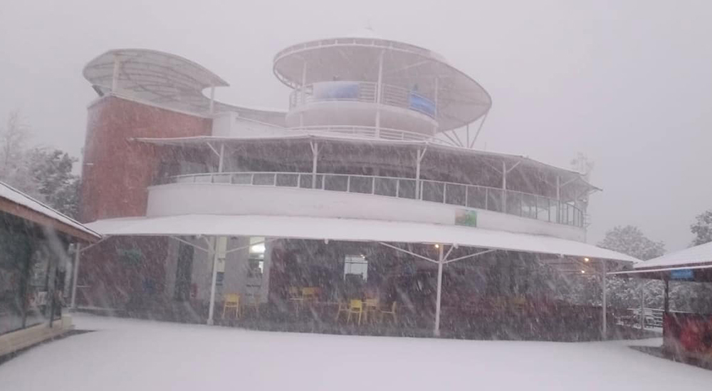 Chandragiri witnesses snowfall (With pictures)