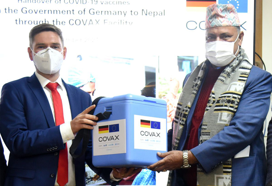 Germany provides 4.1 million doses of Covid-19 vaccines to Nepal
