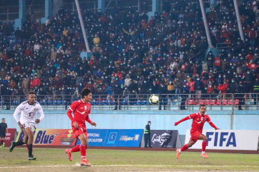 Bimal Gharti Magar slams winning goal for Nepal