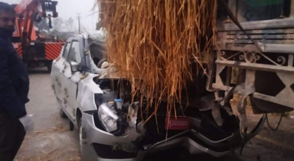3 killed, 2 injured as car hits parked truck in Butwal