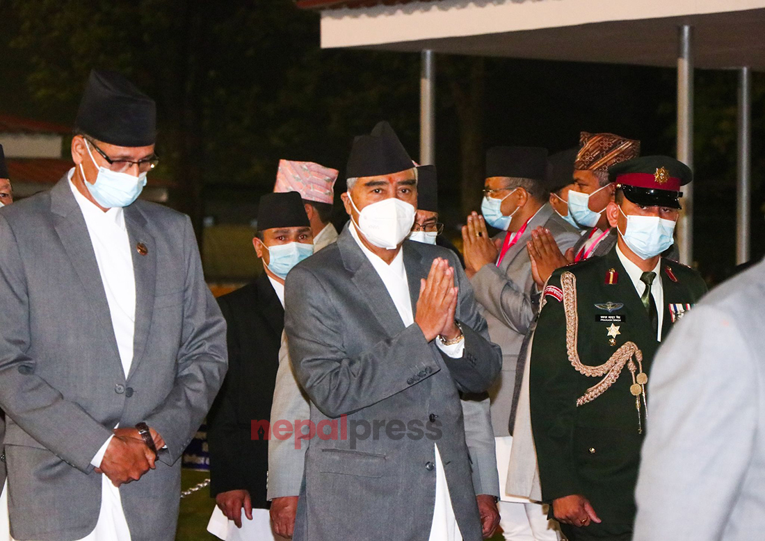 PM Deuba returns home (With photos)