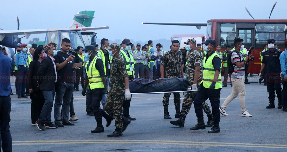 Tara Air plane crash: NA chopper carrying 10 bodies lands in Kathmandu from Pokhara (With photos)