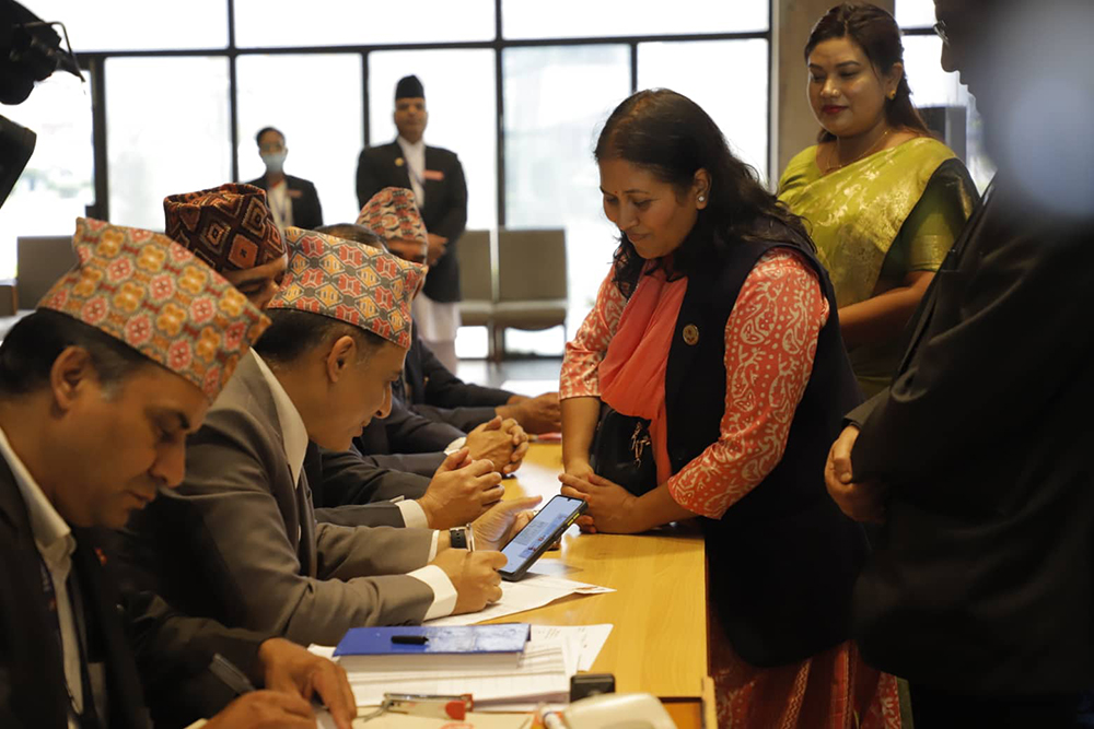 Bidhya Bhattarai files candidacy for deputy speaker from UML