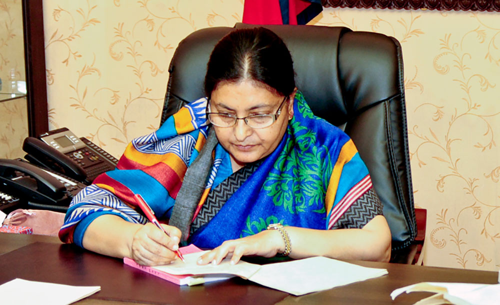 Justice Phuyal’s bench to hear writs filed against President Bhandari