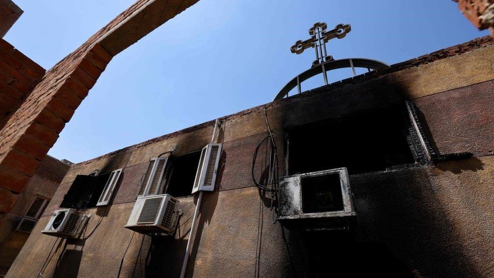 Egypt fire: Dozens dead in Giza Coptic church