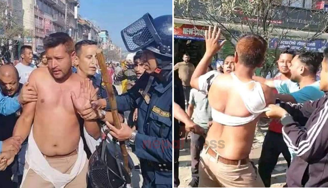 Locals beat up bandh enforcer in Banepa (With video)