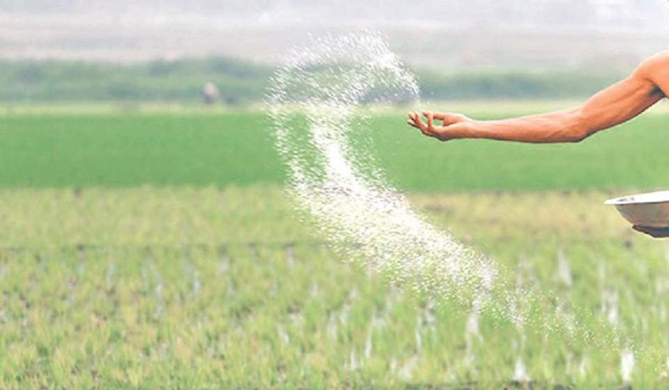 Imported chemical fertilizers being supplied to different districts