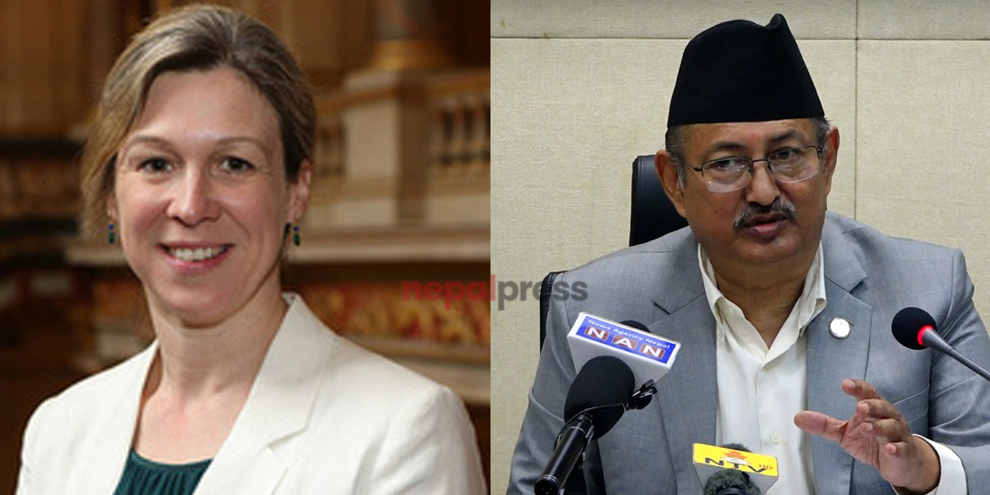 Minister Khand, ambassador Pollitt discuss Nepal-UK ties