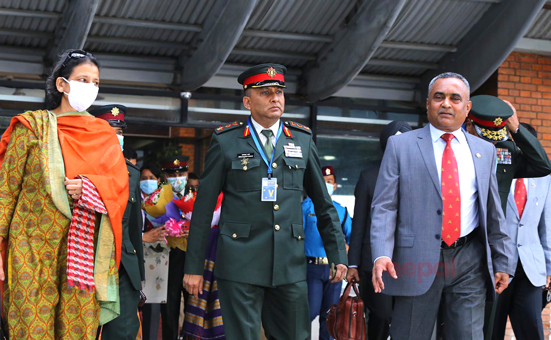 Indian Army Chief Manoj Pandey arrives in Kathmandu  (With video)