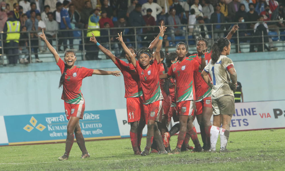 Nepal suffer 3-1 loss to Bangladesh in SAFF Women’s championship final