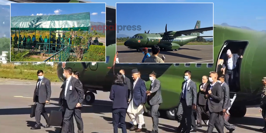 Nepali Army’s aircraft used in coalition’s election assemblies (With video)