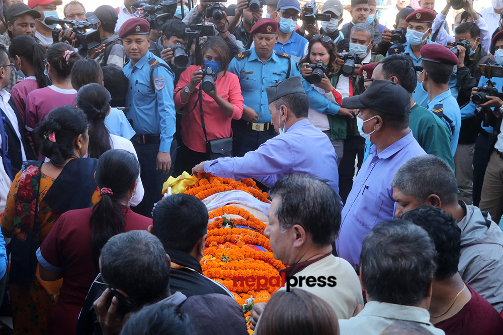 Joshi’s body kept in Kist Hospital for tributes (With photos)