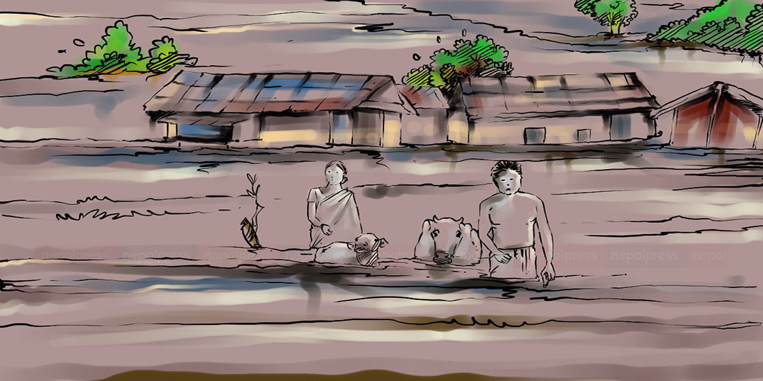 Assam artists' unique way to highlight plight of flood ravaged village