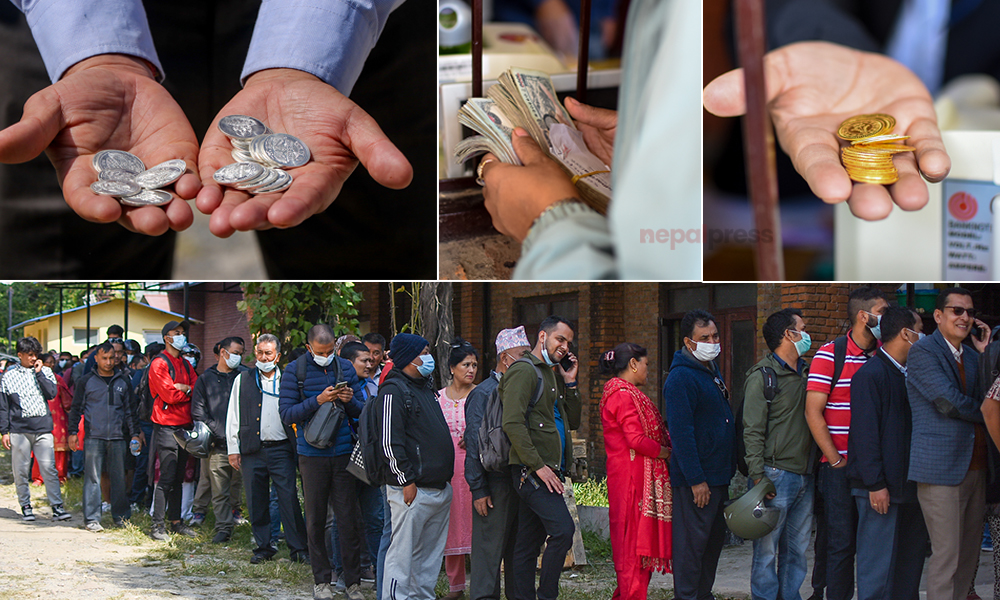 Rastra Bank starts selling gold and silver coins targeting Tihar festival (With photos)
