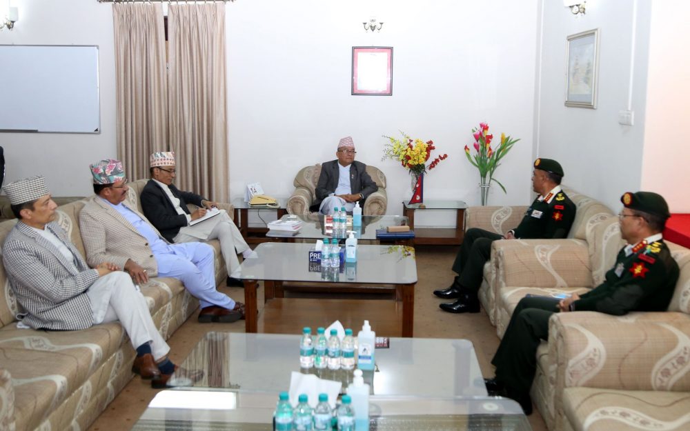 CoAS Sharma holds talks with CEC Thapaliya