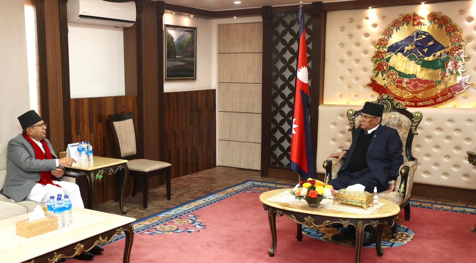PM Dahal, Speaker Ghimire discuss contemporary political issues