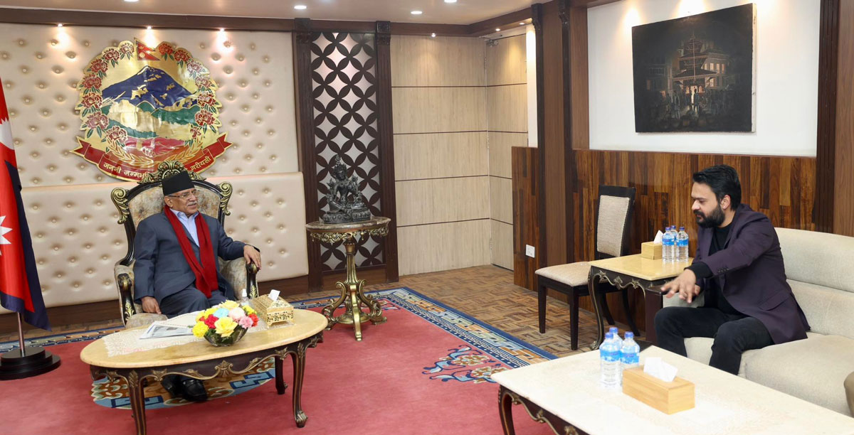 PM Dahal, KMC Mayor Shah hold meeting
