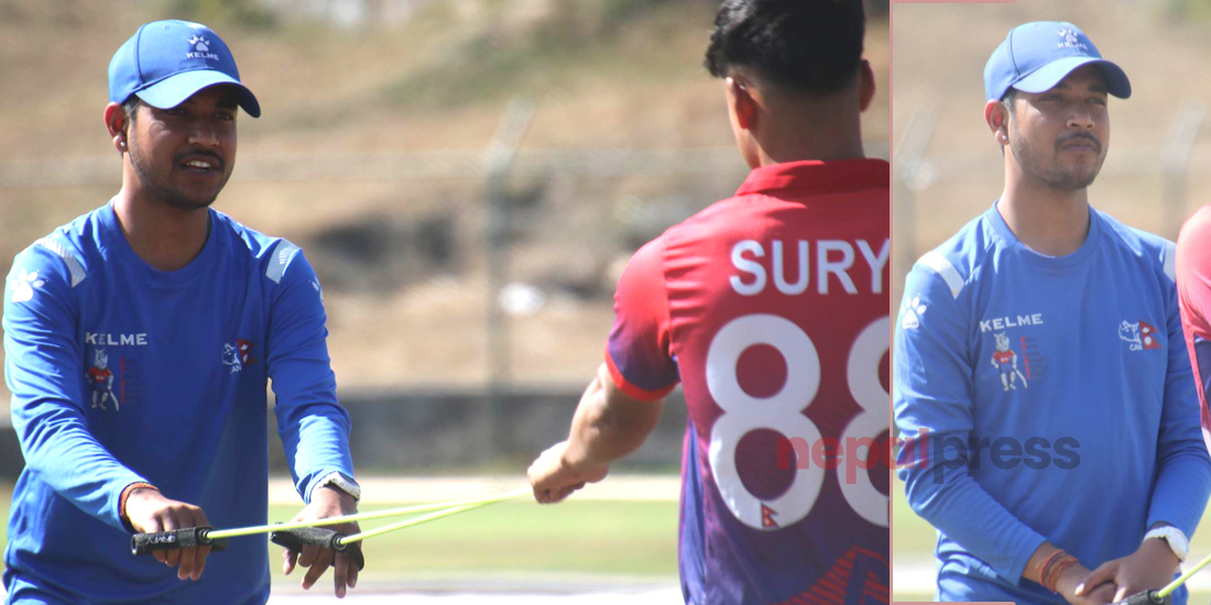 Sandeep Lamichhane returns to national team’s training (With photos and video)