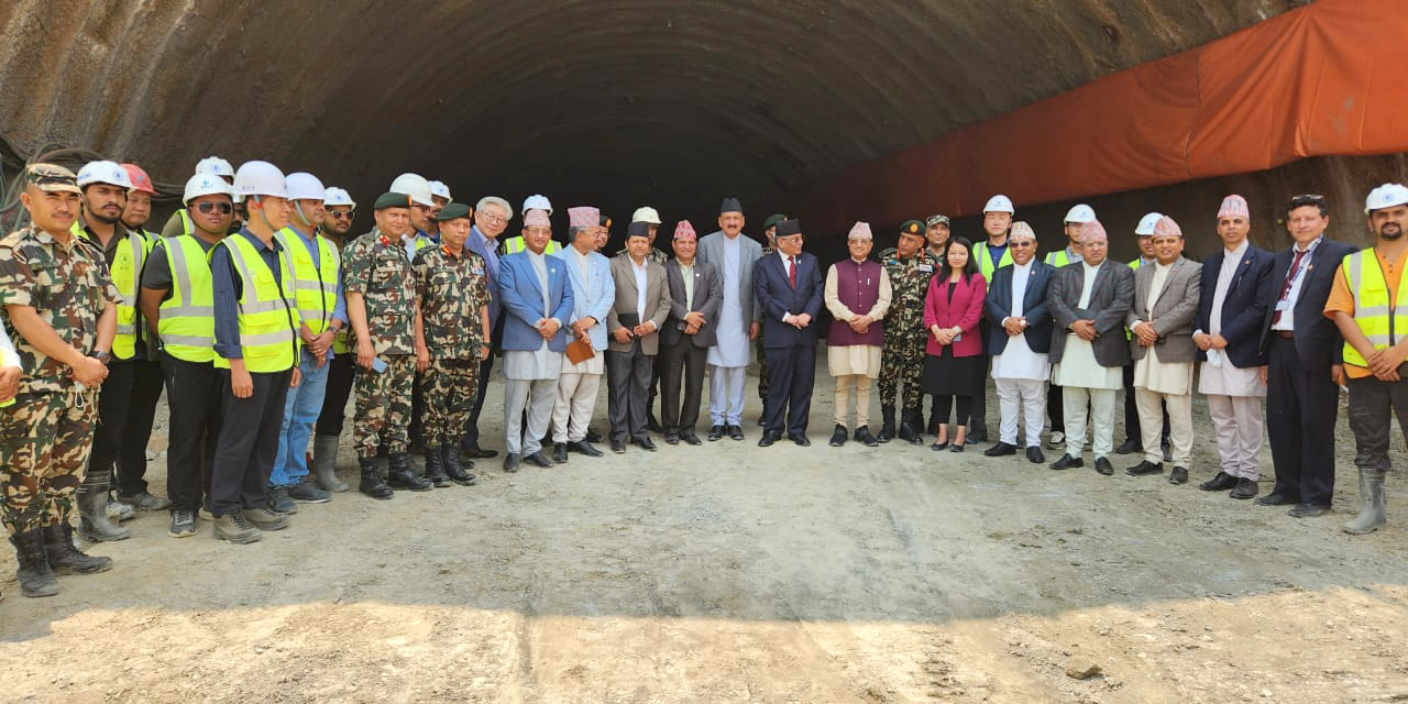 PM Dahal inspects Kathmandu-Tarai fast track (photos/video)