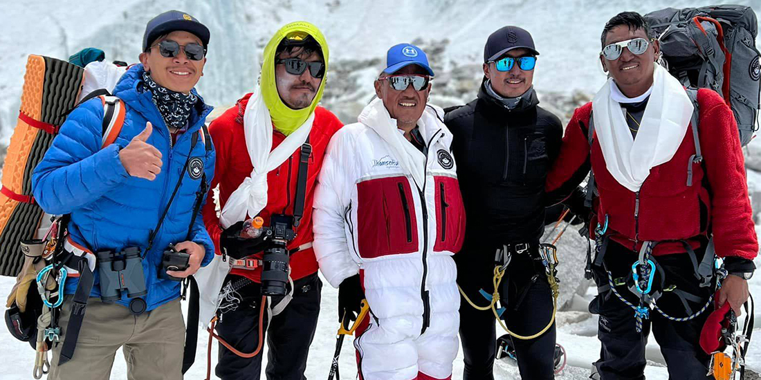 Yeti Group chair Sherpa and team safely return to base camp after Everest ascent
