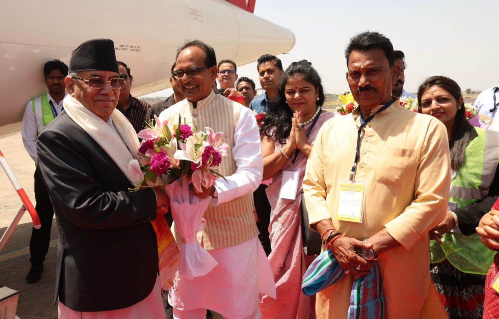 Prime Minister Dahal in Indore (photos)