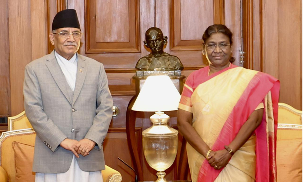 PM Dahal meets Indian President Murmu