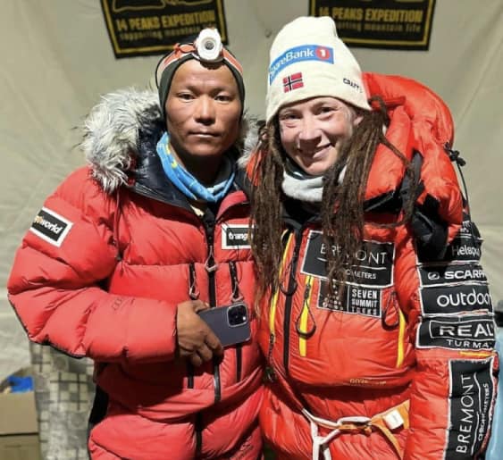 Kristin Harila, Tenjen Sherpa sets world record of scaling 14 peaks in shortest time