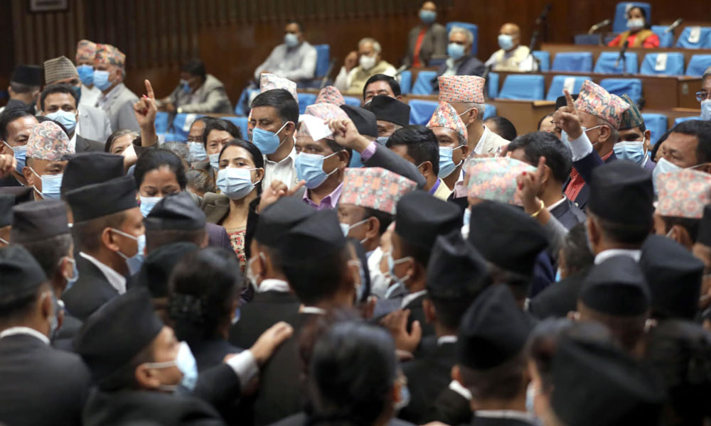 HoR meeting postponed as UML continues house obstruction (video)