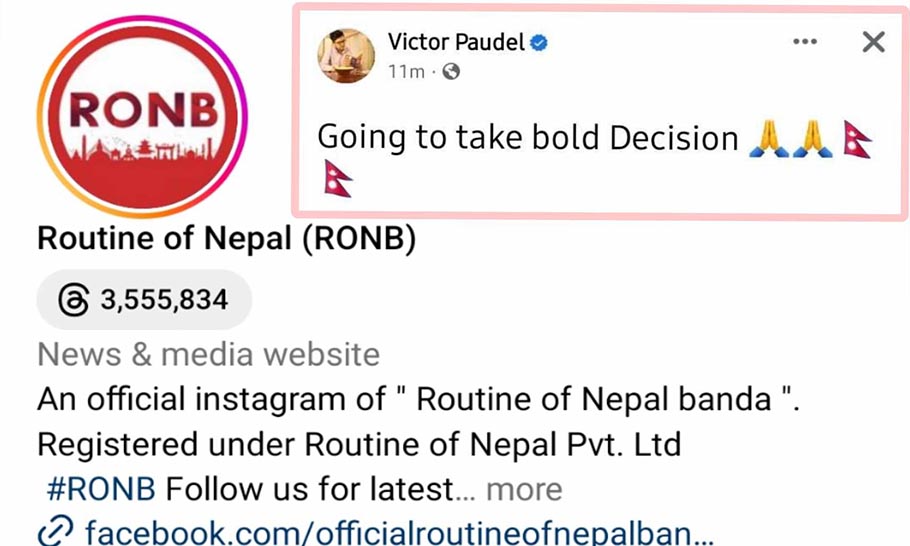 Routine of Nepal Banda page ‘shut down’ following Mayor Shah’s status dispute