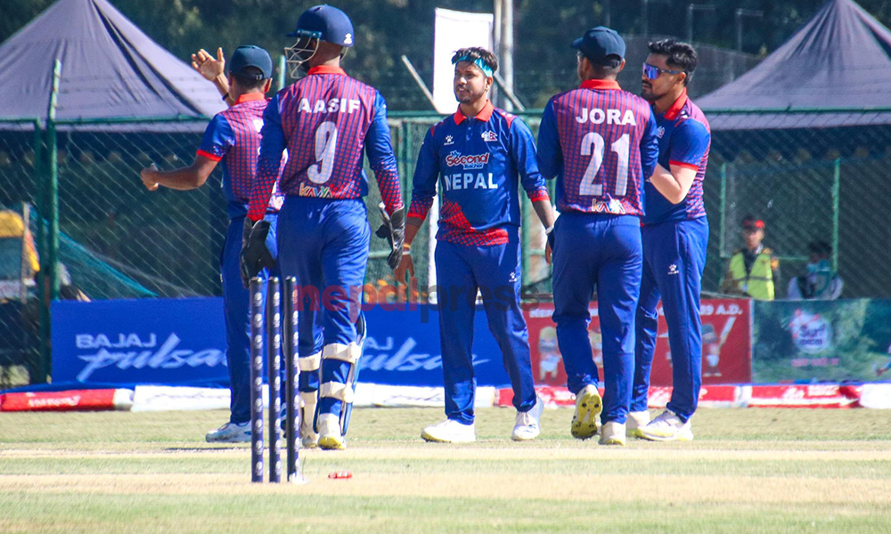 Nepal register 8-wicket victory against Singapore (With photos)