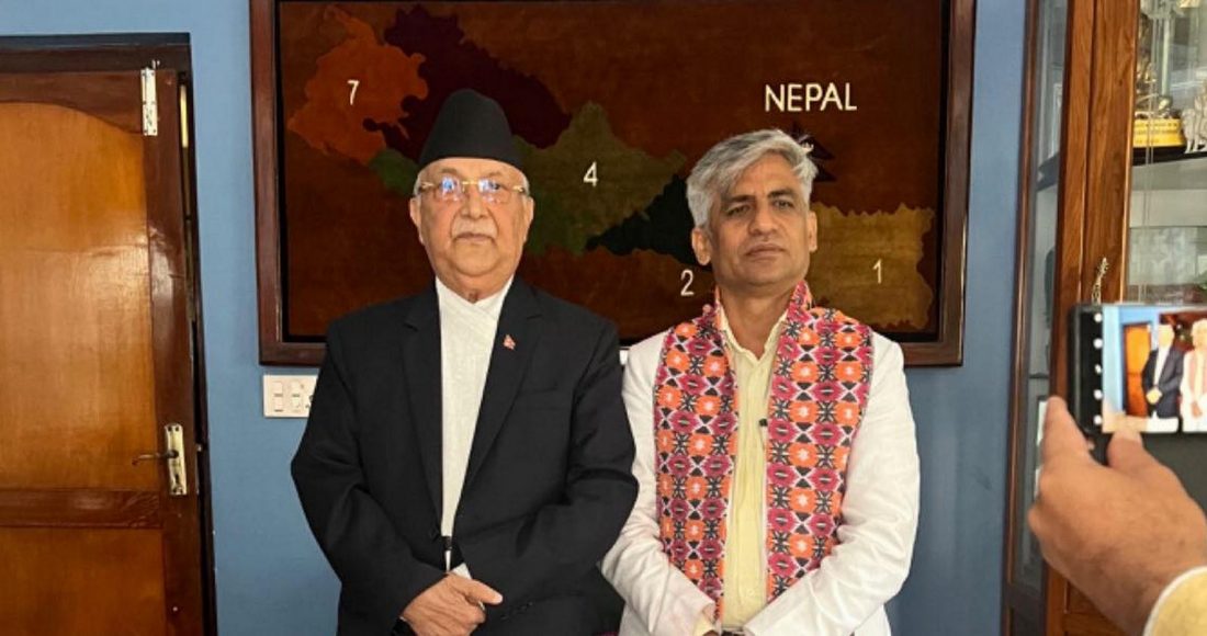 Newly appointed CM of Koshi Province Karki holds meeting with UML Chair Oli