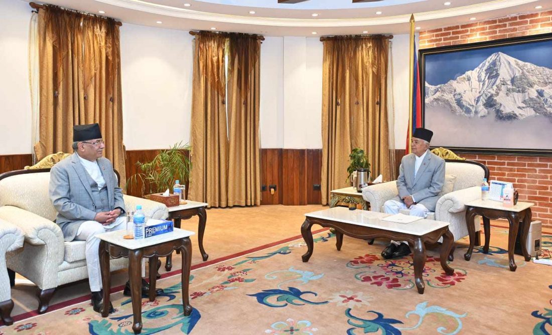 President Paudel, PM Dahal hold meeting