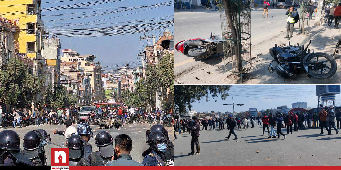 Prasain supporters, Yuwa Sangh cadres clash in Balkhu