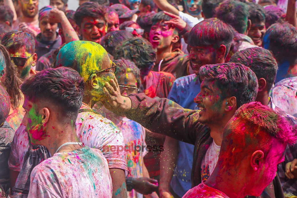 Holi, festival of colours, being observed today