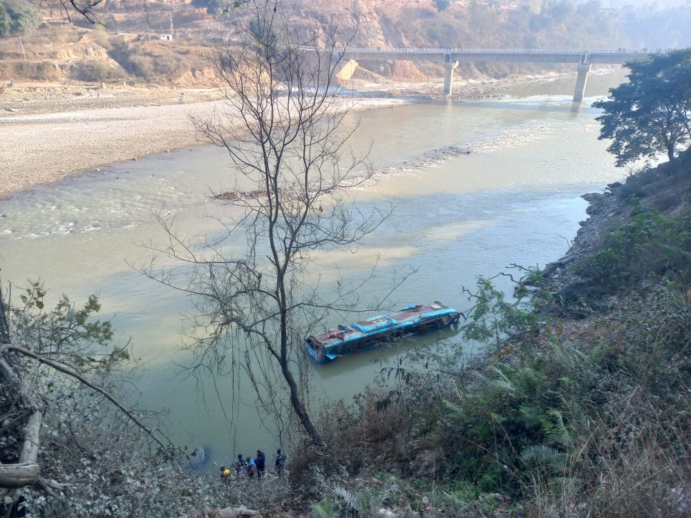 7 dead as bus plunges into Trishuli river