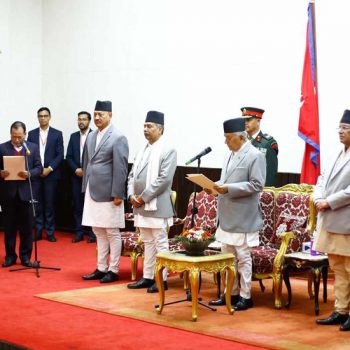 Newly appointed three ministers sworn in