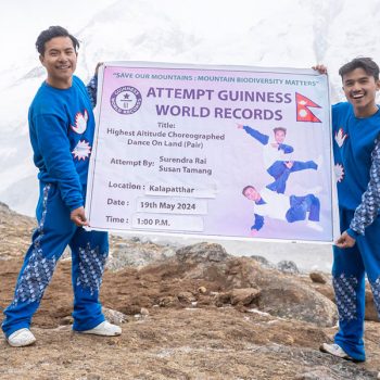 Nepali duo attempts Guinness World Record for highest altitude choreographed dance on land(pair)