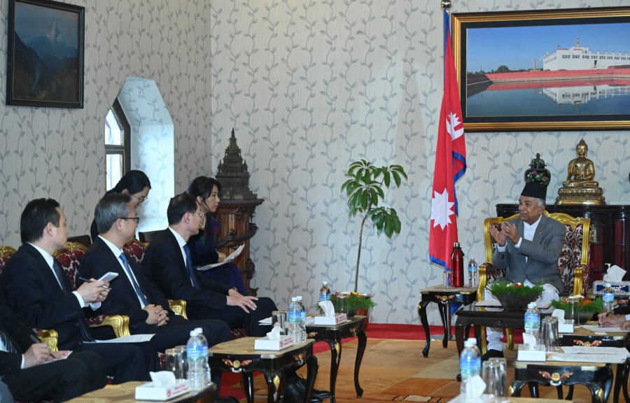Chinese Vice Minister Sun pays courtesy call on President Paudel