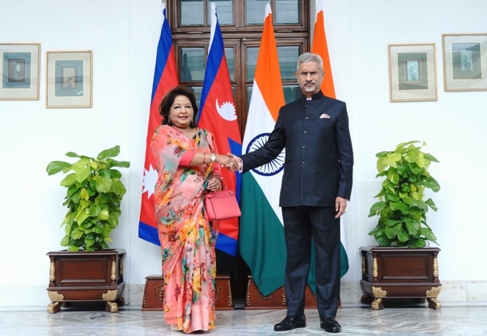 Foreign Minister Rana meets with her Indian counterpart