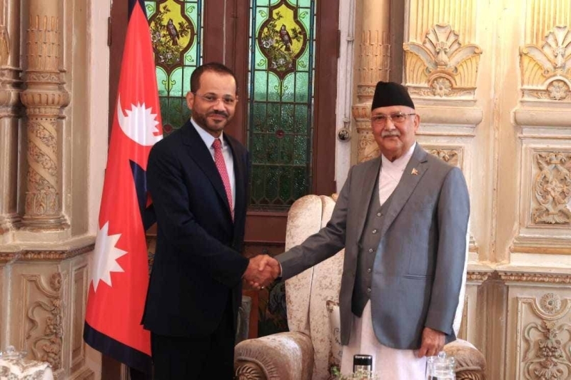 Visiting Omani Foreign Minister Albusaidi pays courtesy call on PM Oli