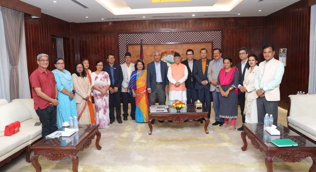 NC lawmakers including President Deuba discuss air safety issues with PM Oli